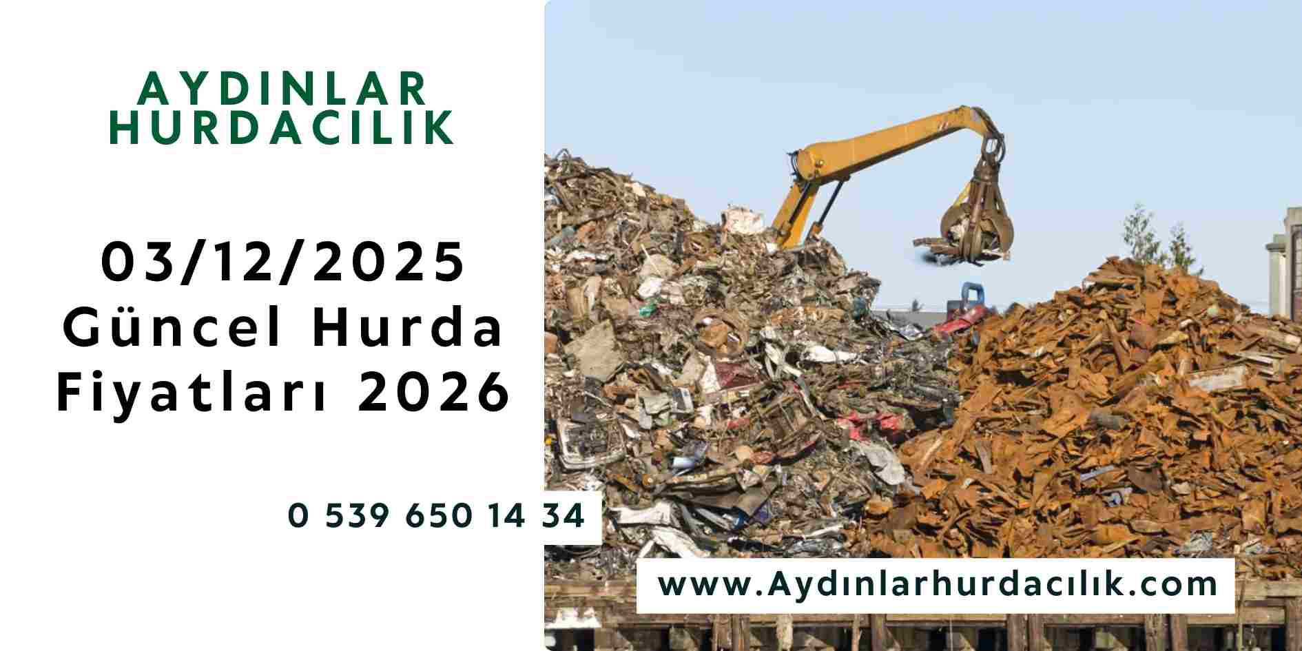 03/12/2025 Güncel Hurda Fiyatları 2026
